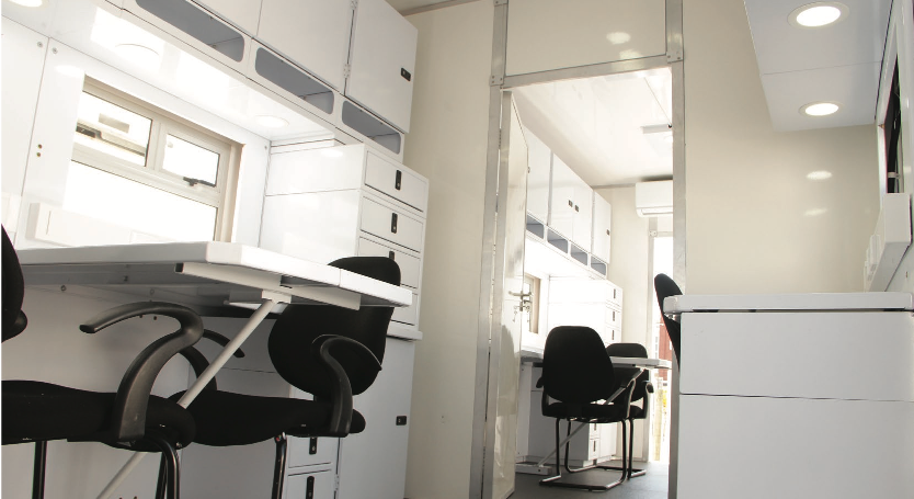interior mobile laboratories and clinics
