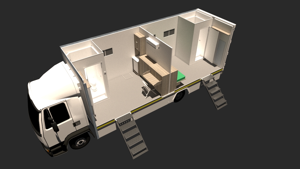 3 d design mobile laboratories and clinics